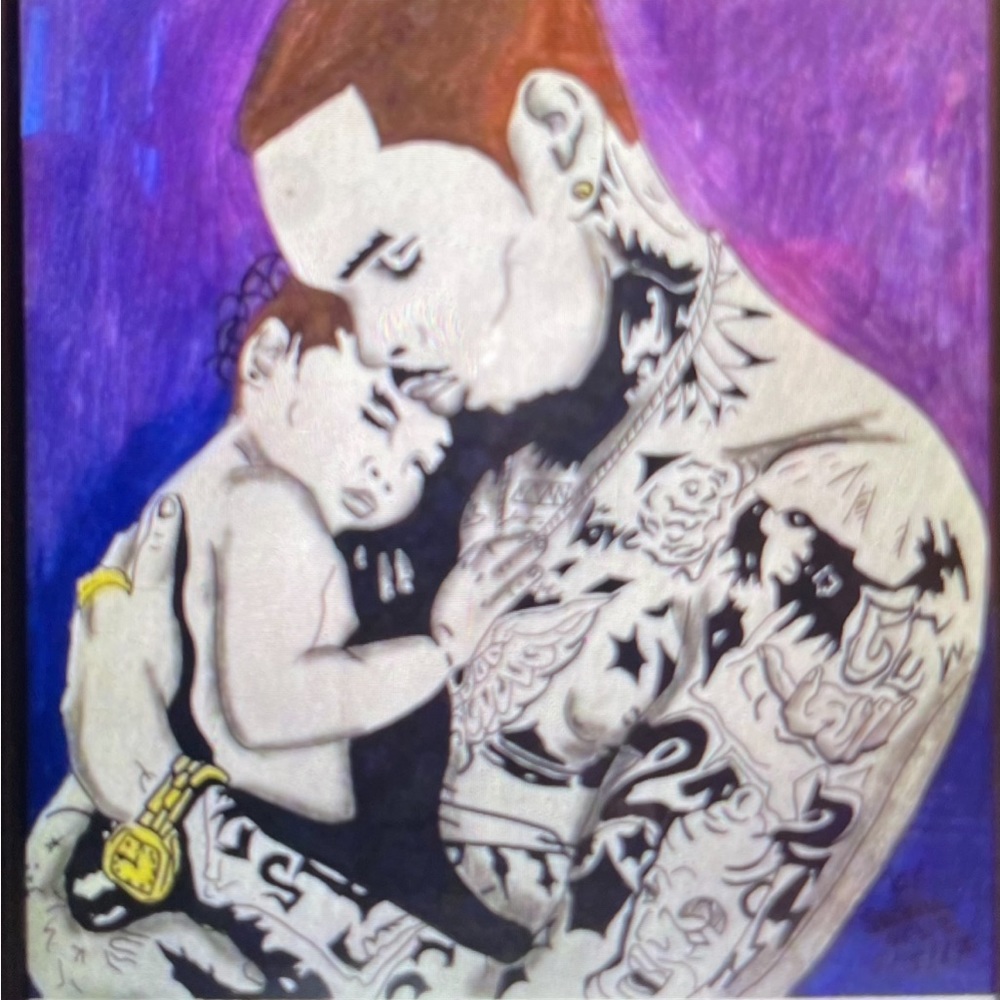 Celebrating drawings and pop art pineapple